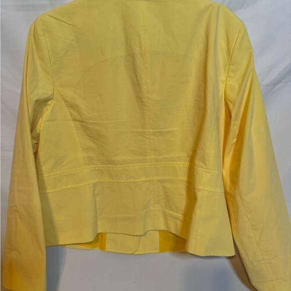 Talbots Bright Yellow Cotton-Blend Blazer - Picture 3 of 4